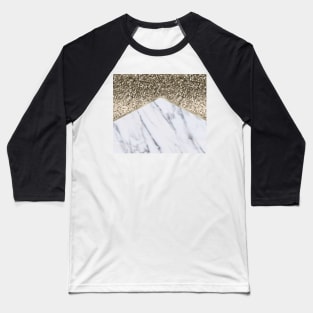 Shimmering golden chevron marble Baseball T-Shirt